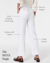 STRETCH TWILL CROPPED WIDE LEG PANT