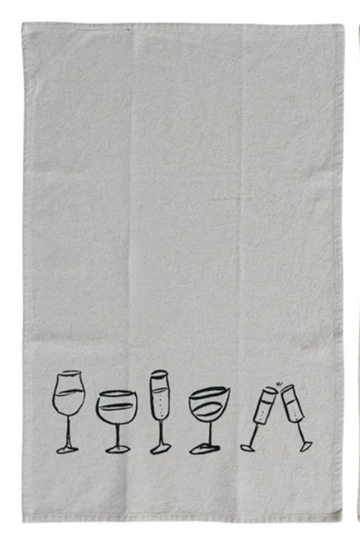 Wine Linen Tea Towel