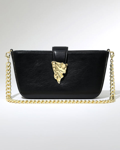 The Crumple Black Convertible Crossbody