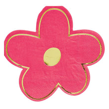 COCKTAIL NAPKIN- DIE CUT PINK FLOWER