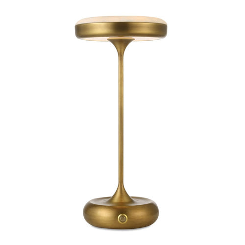 Flat Top Rechargeable Mini Lamp-Brass