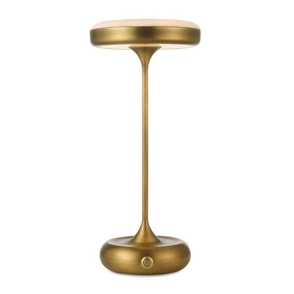 Flat Top Rechargeable Mini Lamp-Brass