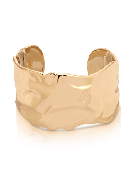 Thick Sculpted Gold Cuff