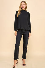 Pleated Mockneck Top