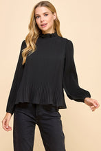 Pleated Mockneck Top