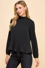 Pleated Mockneck Top