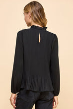 Pleated Mockneck Top