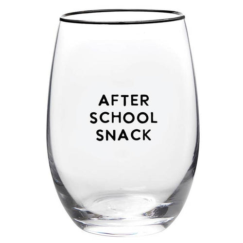 After School Snack Wine Glass