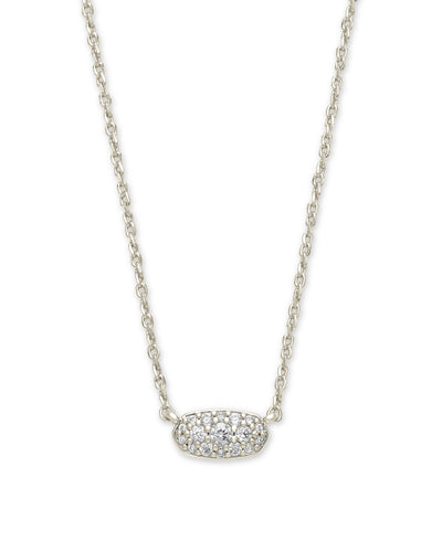 Grayson Crystal Rhodium CZ Pendant Necklace