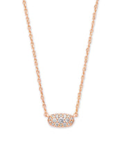 Grayson Crystal Rose Gold CZ Pendant Necklace