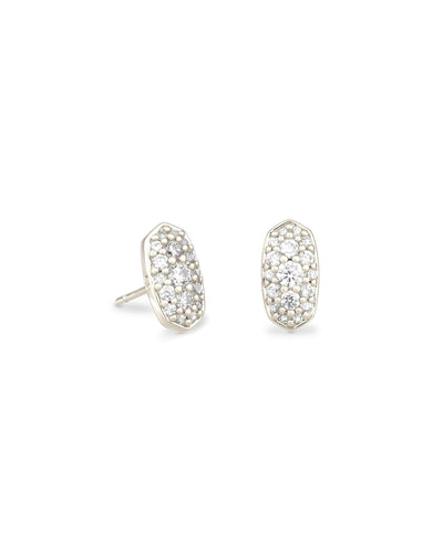 Grayson Crystal Rhodium CZ Stud Earring