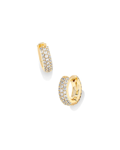 Mikki Pave Gold Huggie Earring