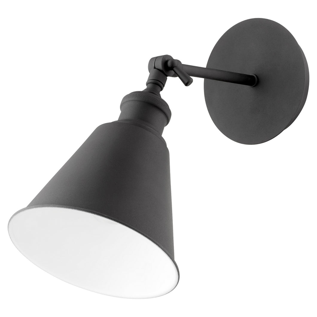 FORT WORTH 1 LIGHT WALL MOUNT- BLACK