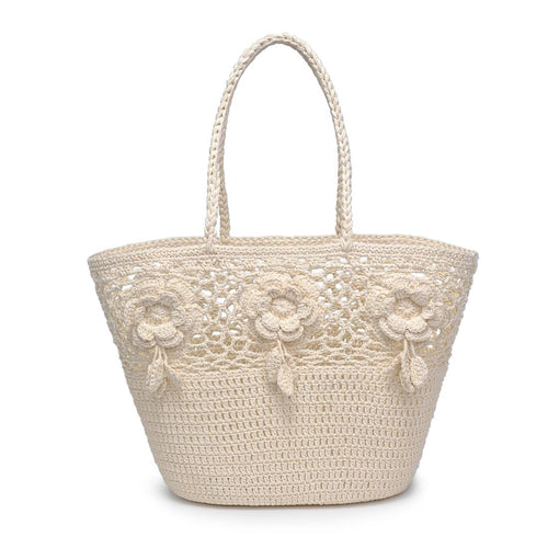 Hampton Ivory Woven Rose Tote