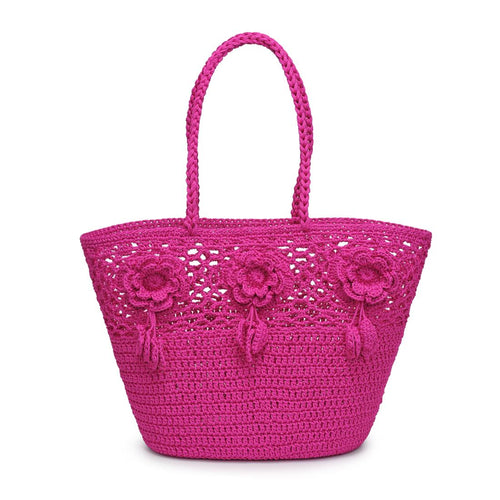 Hampton Pink Woven Rose Tote