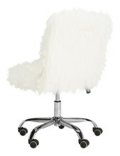 Whitney Swivel Office Chair-Faux Sheepskin