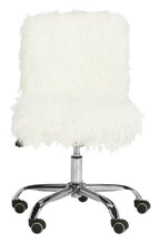 Whitney Swivel Office Chair-Faux Sheepskin