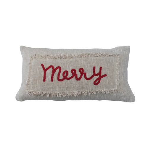 MERRY LUMBAR PILLOW W/FRINGE