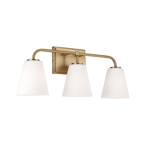 BRODY 3-LIGHT VANITY, AGED BRASS