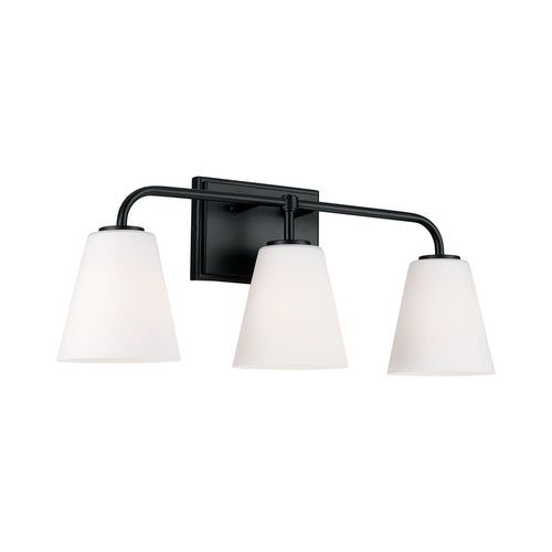 BRODY 3-LIGHT VANITY, MATTE BLACK