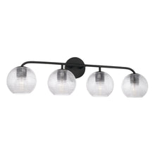 DOLAN 4-LIGHT VANITY, MATTE BLACK