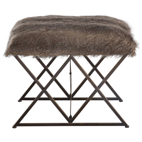 Small Fur Bench, Home Furnishings, Laura of Pembroke