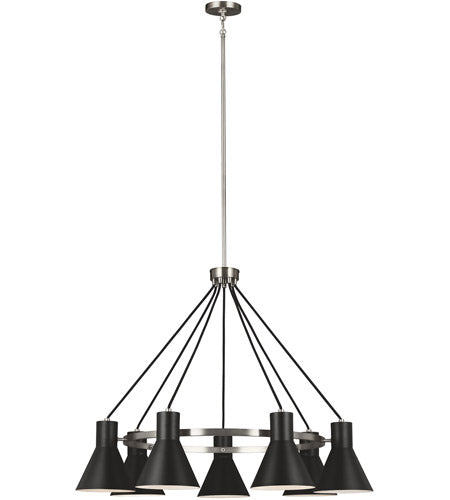 TOWNER 7LT CHANDELIER, BRUSHED NICKEL