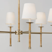 TULUM 6-LIGHT CHANDELIER, MATTE BRASS