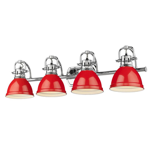 4 Light Bath Vanity-Red Shade