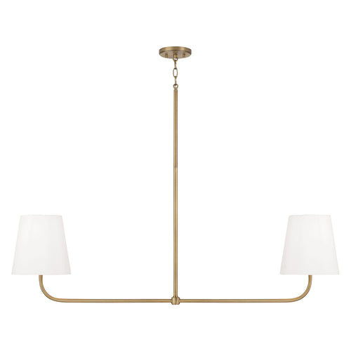 BRODY 2-LIGHT ISLAND, AGED BRASS