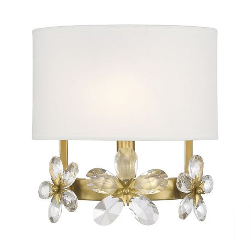 DAHLIA 1-LIGHT WALL SCONCE, WARM BRASS