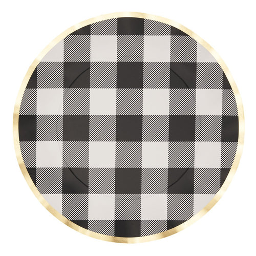 Buffalo Check Wavy Paper Dinner Plate