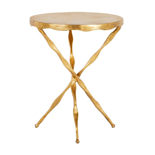 EDGAR SIDE TABLE, GOLD LEAF