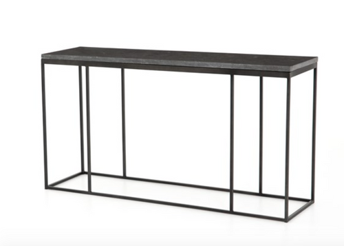 HARLOW CONSOLE TABLE-BLUESTONE/GUNMETAL