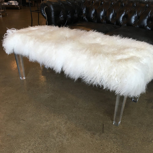 Mongolian Fur Bench, Home Furnishings, Laura of Pembroke