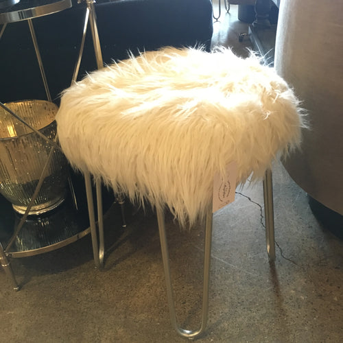 Fur Stool, Home Furnishings, Laura of Pembroke