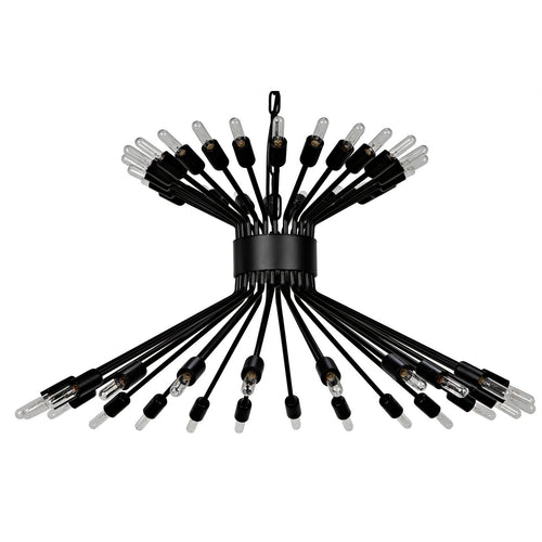 MANCINI CHANDELIER, BLACK STEEL