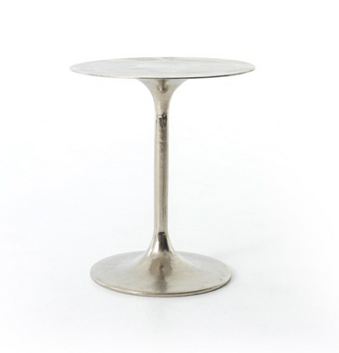 TULIP SIDE TABLE-RAW NICKEL