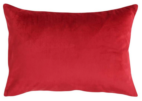 VELVET RED PILLOW 14X20