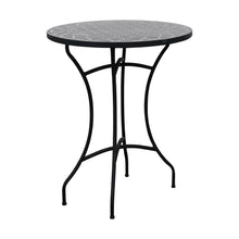 METAL INDOOR/OUTDOOR TABLE WITH MOSAIC TOP