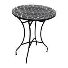 METAL INDOOR/OUTDOOR TABLE WITH MOSAIC TOP