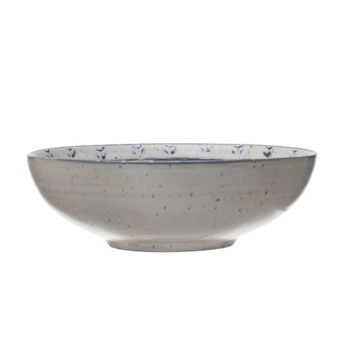 STONEWARE BOWL W/PATTERN