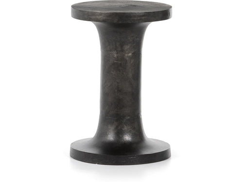 GINO END TABLE-RAW BLACK