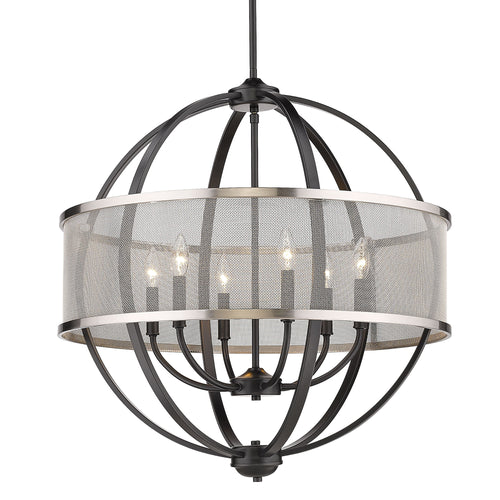 Colson Matte Black Chandelier