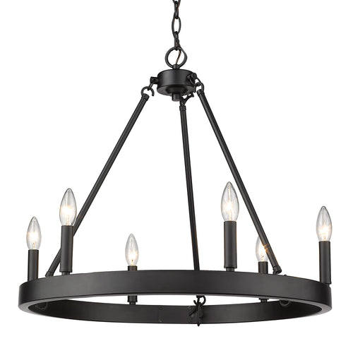 Alastair 6-Light Chandelier in Matte Black