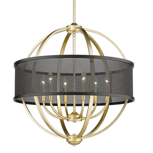 Colson Matte Black Chandelier