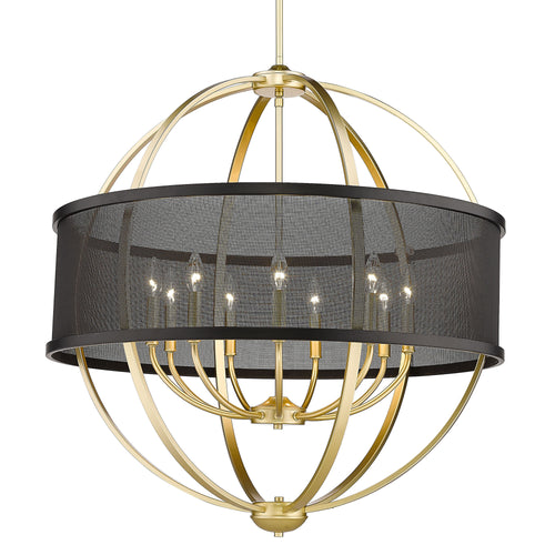 Colson Matte Black Chandelier - Large