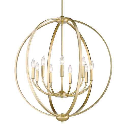 Colson Matte Black Chandelier - Large