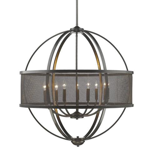 Colson Matte Black Chandelier - Large